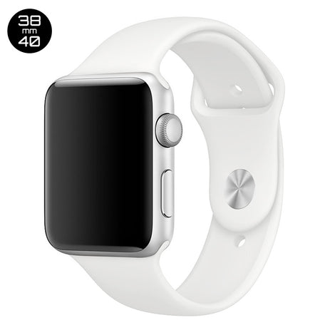 White iWatch Regular Silicone Band 38/40mm