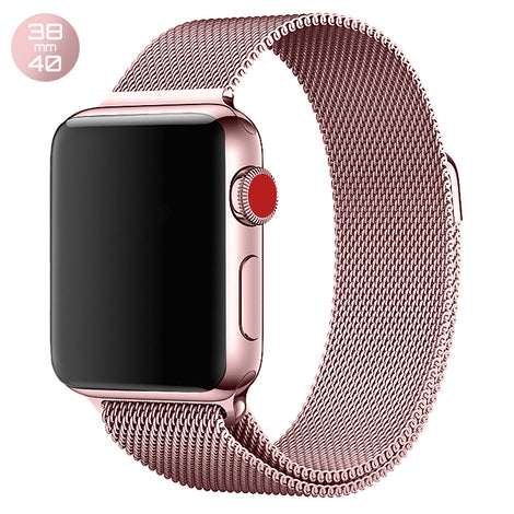 Rose Powder iWatch Milanese Stainless Steel Loop Band 38/40mm