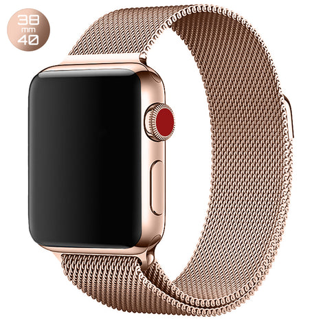 Rose Gold iWatch Milanese Stainless Steel Loop Band 38/40mm