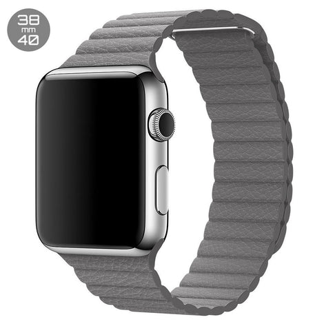 Grey iWatch Leather Loop Band 38/40mm