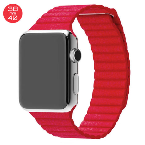 Red iWatch Leather Loop Band 38/40mm