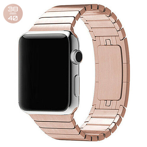 Rose Gold iWatch 3D Stainless Steel Link Band 38/40mm