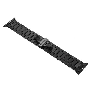 Black 5 Bead Stainless Steel iWatch Band 38/40mm