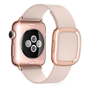 Pink Modern Buckle Leather iWatch Band 38/40mm