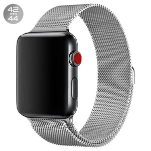 Silver Milanese Stainless Steel Loop iWatch Band 42/44mm