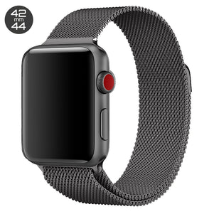 Grey Milanese Stainless Steel Loop iWatch Band 42/44mm