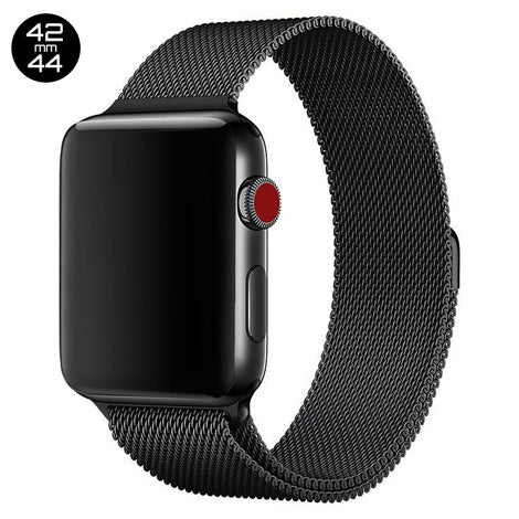 Black Milanese Stainless Steel Loop iWatch Band 42/44mm