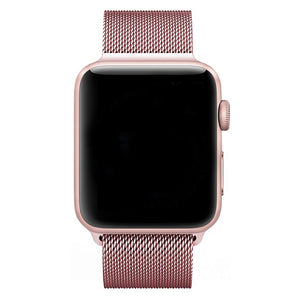 Rose Powder Milanese Stainless Steel Loop iWatch Band 42/44mm