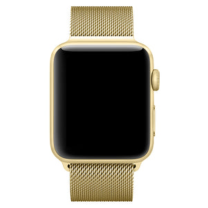 Gold Milanese Stainless Steel Loop iWatch Band 42/44mm