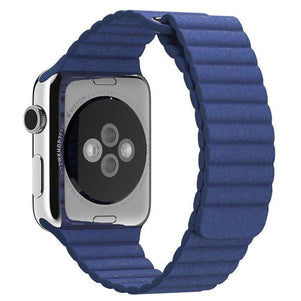 Light Blue iWatch Leather Loop Band 42/44mm