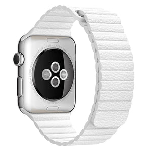 White iWatch Leather Loop Band 42/44mm