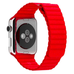 Red iWatch Leather Loop Band 42/44mm