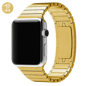 Gold iWatch 3D Stainless Steel Link Band 42/44mm