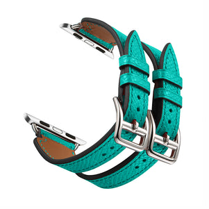 Mint Double Cuff Leather iWatch Band 42/44mm