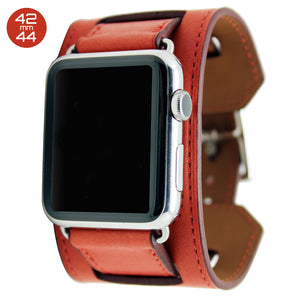 Red Cuff Leather iWatch Band 42/44mm