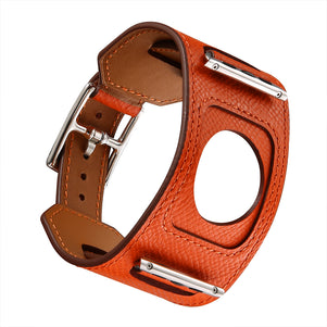 Orange Cuff Leather iWatch Band 42/44mm