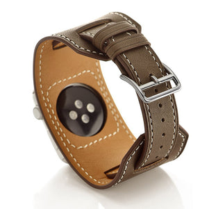 Dark Brown Cuff Leather iWatch Band 42/44mm