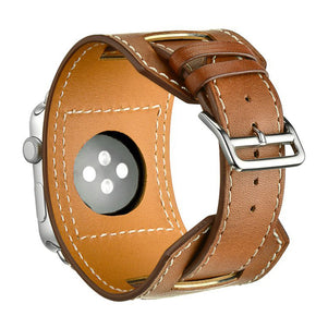 Brown Cuff Leather iWatch Band 42/44mm