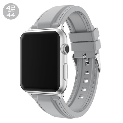 Grey Line Sewed Silicone iWatch Band 42/44mm