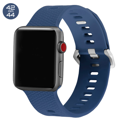 Midnight Blue Double Buckle Silicone iWatch Band 42/44mm