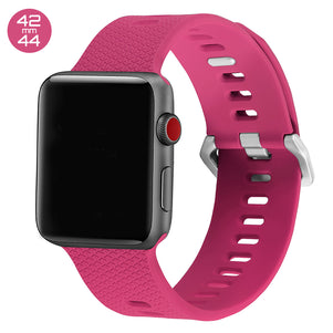 Barbie Pink Double Buckle Silicone iWatch Band 42/44mm