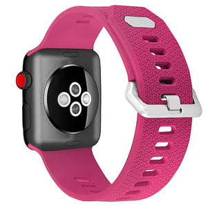 Barbie Pink Double Buckle Silicone iWatch Band 42/44mm