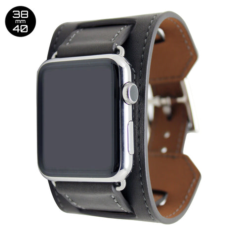 Dark Brown Cuff Leather iWatch Band 38/40mm