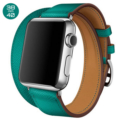 Mint Double Tour Leather iWatch Band 38/40mm