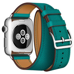 Mint Double Tour Leather iWatch Band 42/44mm