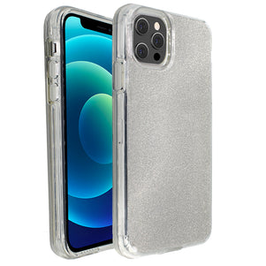 Silver Sparkle Ibrido Case for iPhone 12 / 12 Pro