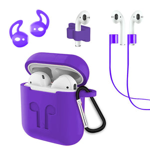 Purple Earphone Bundle Silicone AirPod Case