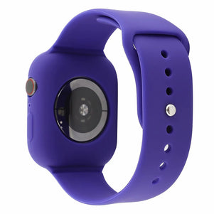 Purple Silicone iWatch Band with Case 40mm