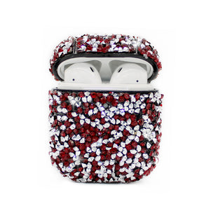 Dark Red Diamond Bling AirPod Case