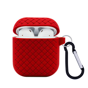 Red Mesh Silicone AirPod Case