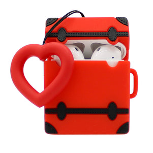 Red Heart Suitcase AirPod Case