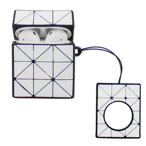 White Squares AirPod Case