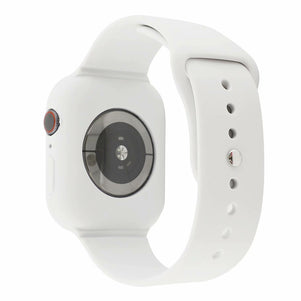 White Silicone iWatch Band with Case 40mm