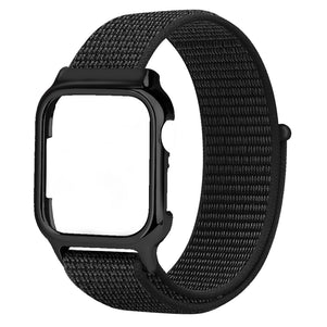 Black Nylon iWatch Band with Case 38mm