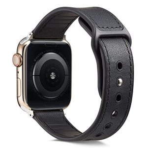 Black TPU Leather iWatch Band 42/44mm