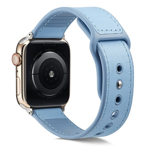 Blue TPU Leather iWatch Band 38/40mm