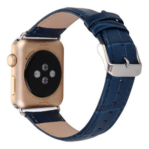 Blue Crocodile Leather iWatch Band 38/40mm