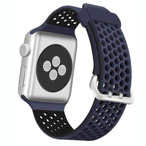 Dark Blue Honeycomb Silicone iWatch Band 42/44mm