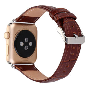 Brown Crocodile Leather iWatch Band 38/40mm