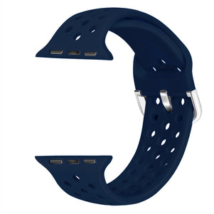 Dark Blue Breathable Silicone iWatch Band 38/40mm