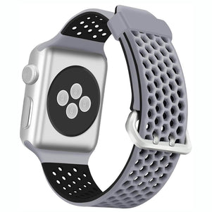 Grey Honeycomb Silicone iWatch Band 38/40mm