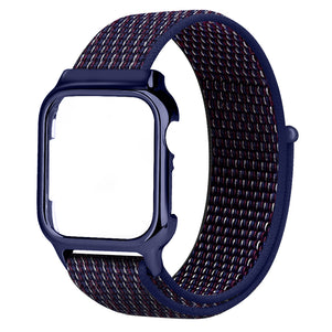 Indigo Nylon iWatch Band with Case 38mm