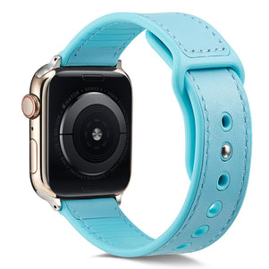 Light Blue TPU Leather iWatch Band 38/40mm