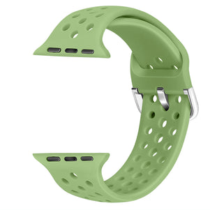 Mint Breathable Silicone iWatch Band 38/40mm