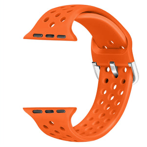 Orange Breathable Silicone iWatch Band 38/40mm