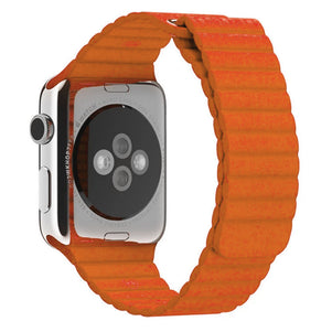 Orange iWatch Leather Loop Band 38/40mm